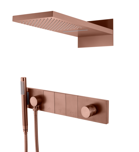 Душевая система Boheme Zodiac 132-BRB встраиваемая в стену цвет бронза