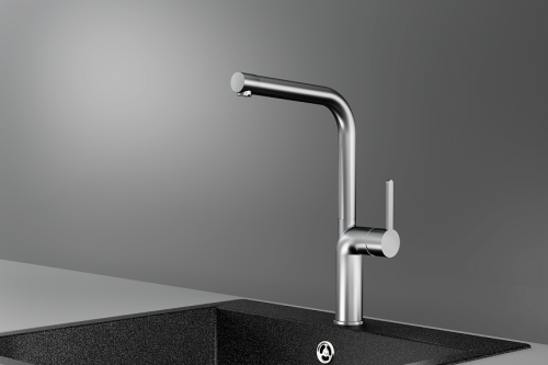 Смеситель для кухни Granula 9502, НЕРЖ на мойку нержавеющая сталь