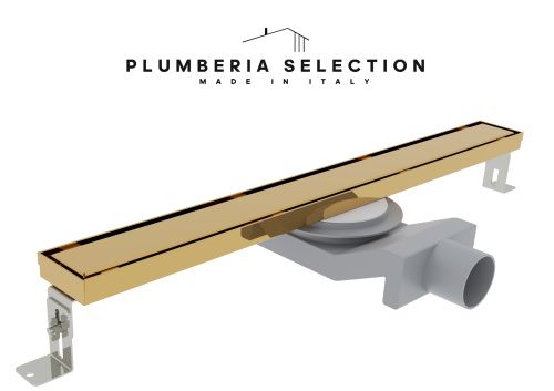 Душевой лоток Plumberia Selection PSL LINEAR PSL80OR 80х5 золото