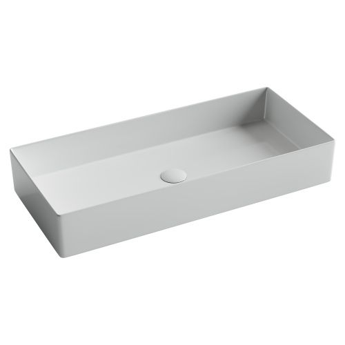 Раковина из сантехнического фарфора Ceramica Nova ELEMENT CN6072 80х40 накладная цвет белый без отверстий под смеситель