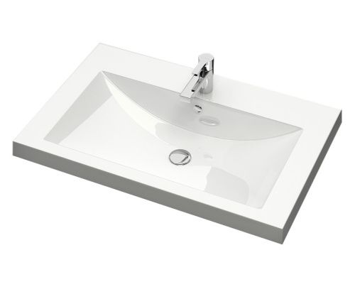 Раковина из искусственного камня Uperwood Eva 4548340003 70х50 полувстраиваемая цвет белый