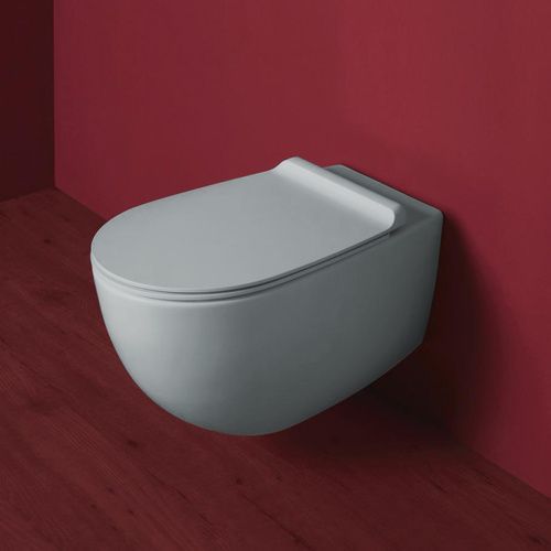 Чаша унитаза подвесная Simas Vignoni VI18 tela matt цвет серый без сиденья безободковая каскадный смыв