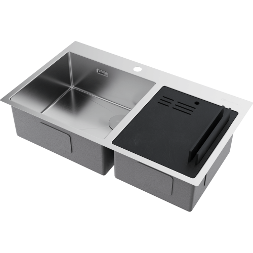 Кухонная мойка Omoikiri Akisame 86-2 Side 4997021 85х50 цвет нержавеющая сталь