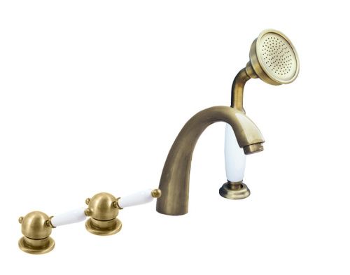 Смеситель RavSlezak L576.5PSM на борт ванны бронза