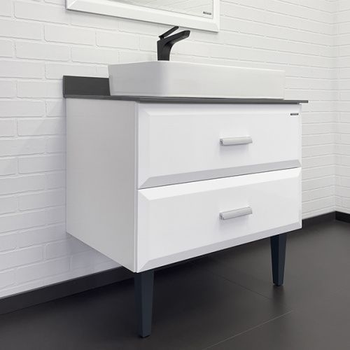 Тумба с раковиной Comforty Империя 00-00014817CF 80х50 напольная цвет белый