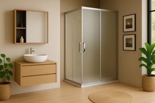 Душевой уголок Royal Bath HPD RB10512HPD-C-ST 120х105 стекло матовое профиль сатин без поддона