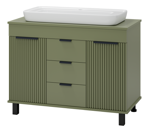 Тумба под раковину Brevita Enfida ENF-06100-0843Я 100х50 напольная цвет зеленый