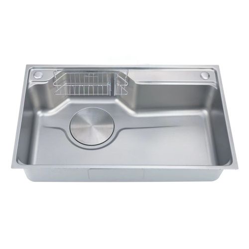 Кухонная мойка Fmark FSC7846L 80х45 цвет серый поверхность матовая