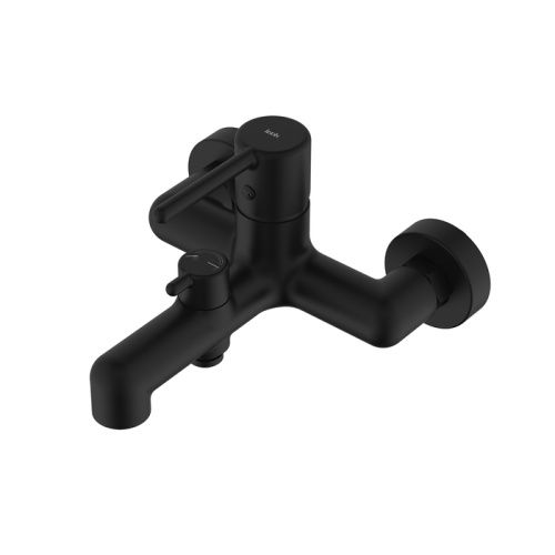 Смеситель для ванны и душа IDDIS Aiger AIGBL00i02WA настенный черный