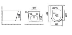 Биде подвесное CeramaLux 5330МС цвет коричневый - фото 2