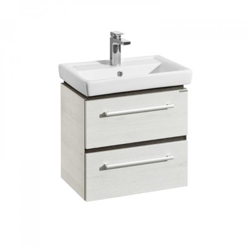 Тумба под раковину Aquaton РОНДА 1A207601RSC20 60х40 подвесная цвет серый/бежевый