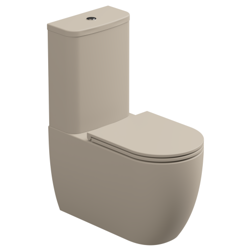 Чаша унитаза напольная GSG Ceramic Design Like LKMBLBI000/034P цвет белый/бежевый без бачка без сиденья безободковая смыв торнадо