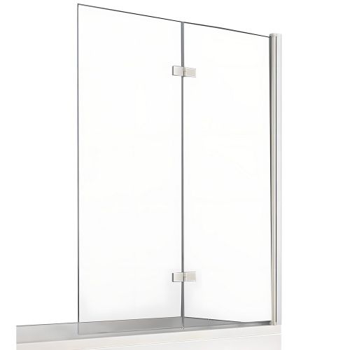 Душевая шторка на ванну New Trendy NEW SOLEO Chrome P-0083 110х140 стекло прозрачное профиль хром ориентация правая