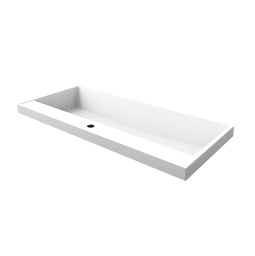 Раковина из искусственного камня Paola Paola Alba 1000 100х50 полувстраиваемая цвет белый