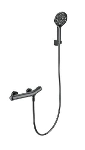 Смеситель для душа Wonzon & Woghand WW-B2057-A-BGG настенный серый с термостатом