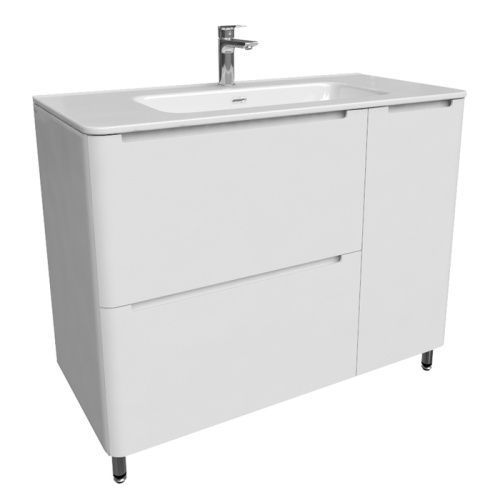 Тумба с раковиной Iddis Edifice EDI10WFi95K 100х50 напольная цвет белый