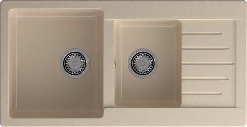 Кухонная мойка Granfest Practik P-980KL кашемир 100х50 цвет бежевый поверхность матовая