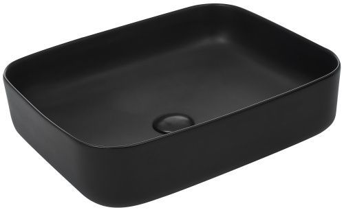 Раковина из сантехнического фаянса Azario AZ-2195-MB/LT-2195-MB 50х40 накладная цвет черный