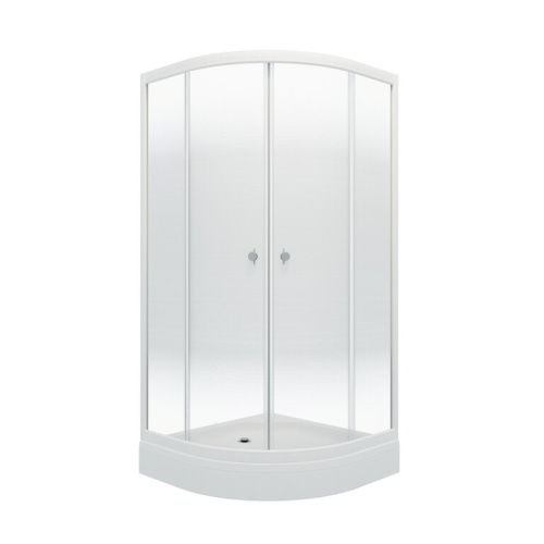 Душевой уголок Тритон Лайт Щ0000061807 90х90 стекло с рисунком профиль белый с поддоном