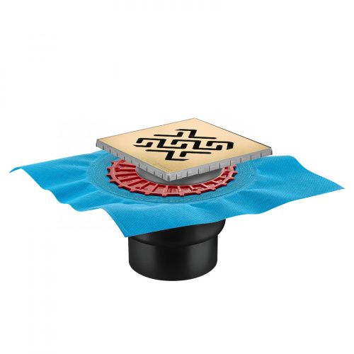 Душевой трап Berges ZENTRUM Antik 092465 20х20 золото