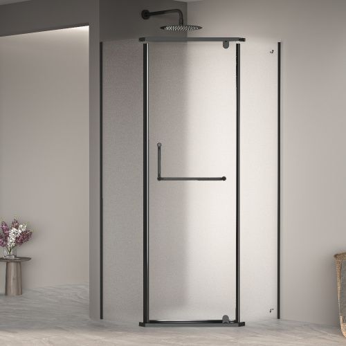 Душевой уголок RGW Passage 35088122-24 120х120 стекло матовое профиль черный без поддона