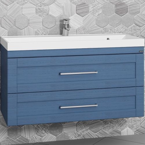 Тумба под раковину СанТа Венера 221019 100х40 подвесная цвет синий