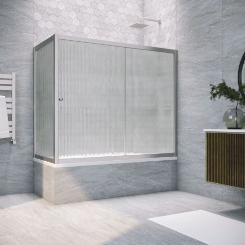 Душевая шторка на ванну Vegas-Glass ZV+ZVF TUR+NOVO ZV+ZVF NOVO 190*90 07 Moru 190х140 стекло рифленое профиль хром ориентация универсальная