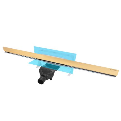 Душевой лоток Berges WALL 092157 100х10 золото