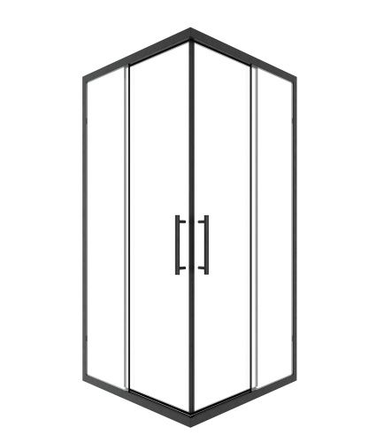 Душевой уголок Timo T40 90х90 стекло прозрачное профиль черный без поддона
