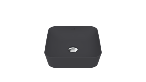Раковина из сантехнического фарфора Creavit Ultra UL040-00AM00E-0000 40х40 накладная цвет черный