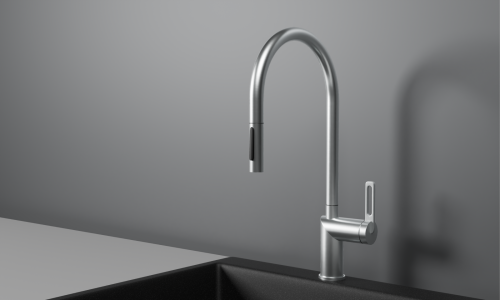 Смеситель для кухни Granula 8172, НЕРЖ на мойку нержавеющая сталь