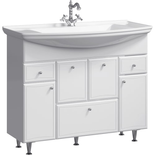 Тумба под раковину Aqwella Y BA0110K 100х30 напольная цвет белый