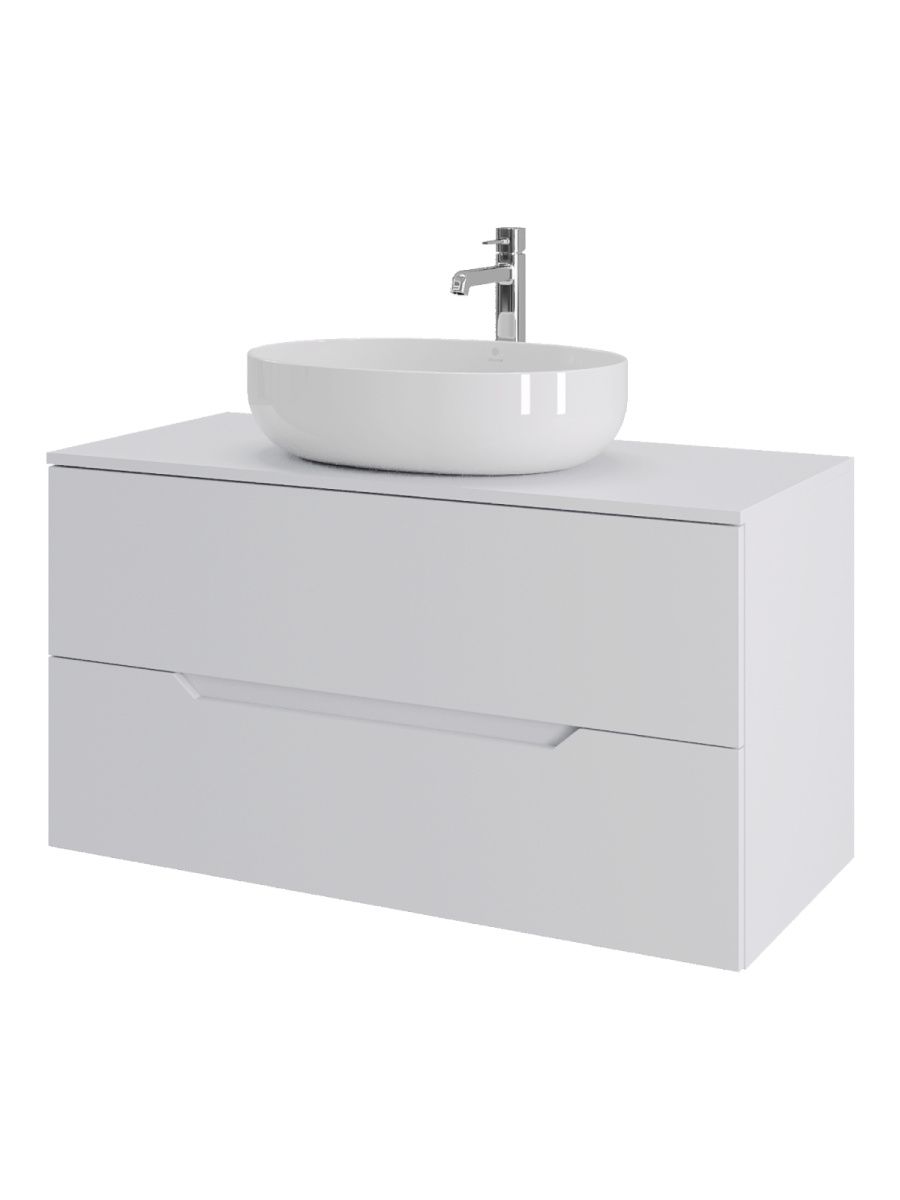 Тумба с раковиной Orange Line Li-100TuwMDF+B05-520W 100х50