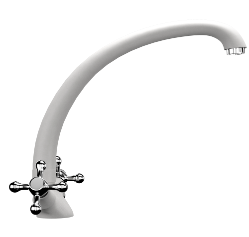 Смеситель для кухни Ulgran Classic U-013-341 на мойку белый