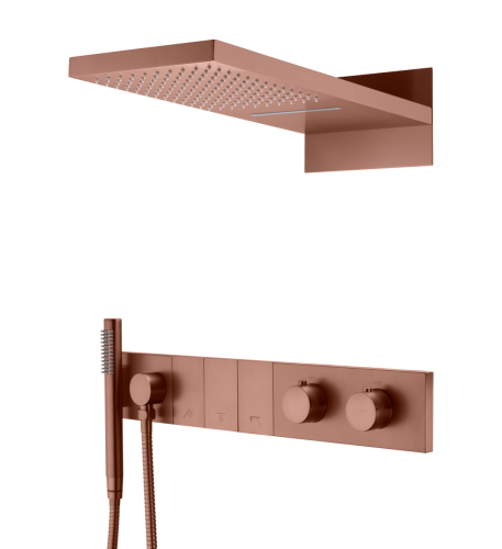 Душевая система Boheme Zodiac 133-BRB встраиваемая в стену цвет бронза