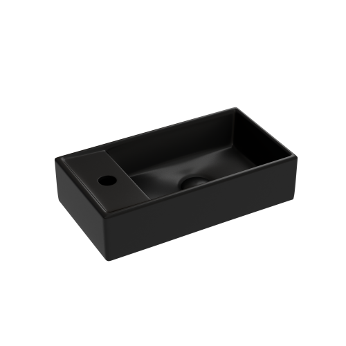 Раковина из сантехнического фарфора Ceramica Nova ELEMENT CN6051RMB 40х20 подвесная цвет черный 1 отверстие под смеситель