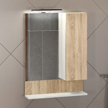 Зеркало-шкаф Comforty Рига 00004142211CF 60х80 подвесной цвет бежевый/белый