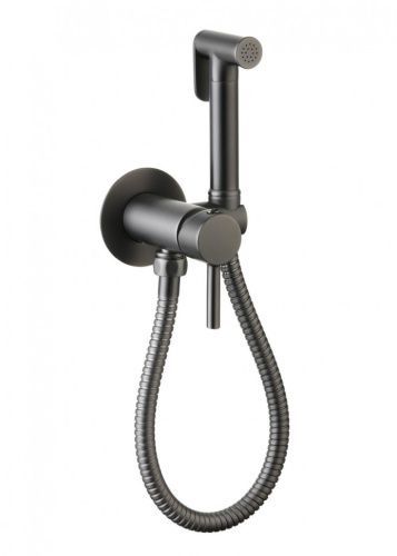 Гигиенический душ со смесителем CeramaLux KRS/008 оружейная сталь