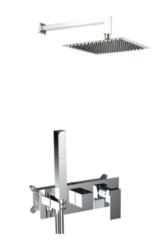 Душевая система AQG Bold 19BOLEC24002 встраиваемая в стену цвет хром