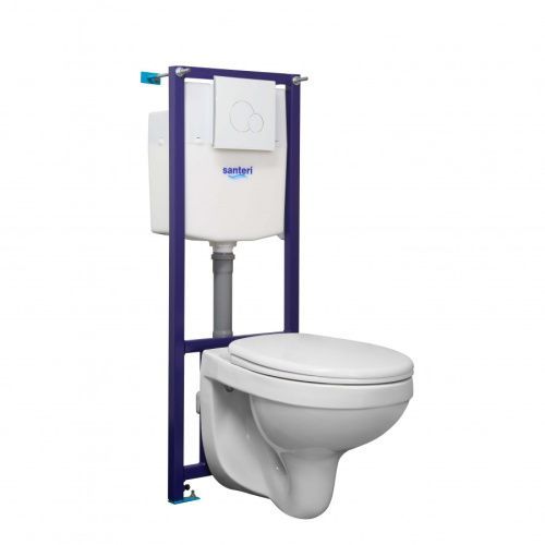 Комплект унитаз с инталляцией и клавишей смыва Santeri Альфа 138164S0000B2