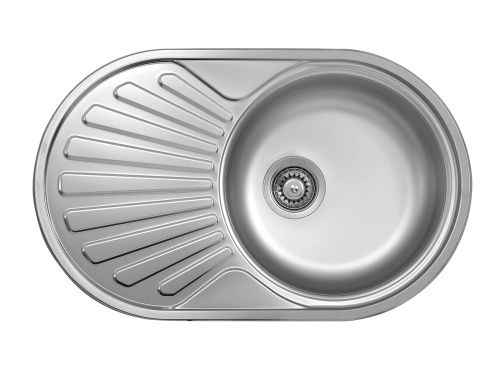 Кухонная мойка Ukinox Фаворит FAP770.480 -GT8K 1R 75х50 цвет хром поверхность полированная