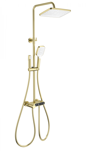 Душевая стойка Wonzon & Woghand Muse WW-B3112-BG настенная цвет золото с термостатом