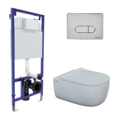 Комплект унитаз с инталляцией и клавишей смыва Berges NOVUM 043201