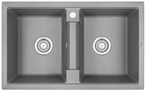 Кухонная мойка Granula 8101, АЛЮМИНИУМ 80х50 цвет серый поверхность матовая