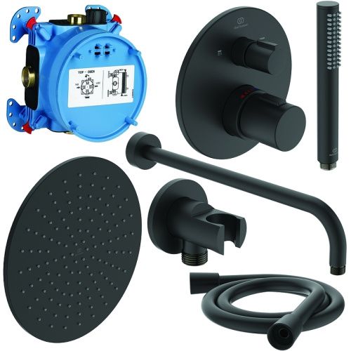 Душевая система Ideal Standard Ceratherm A7573XG встраиваемая в стену цвет черный