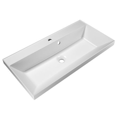 Раковина из искусственного камня BelBagno BB900/450-LV-MR-AST 90х50 накладная цвет белый 1 отверстие под смеситель