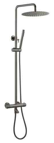 Душевая стойка Boheme Uno 468-T-GM настенная цвет серый с термостатом