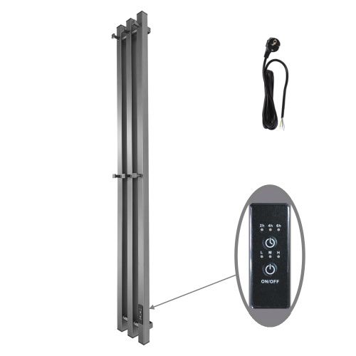 Полотенцесушитель электрический Маргроид Inaro профильный Inaro-12012-1081-7024 15х120 серый