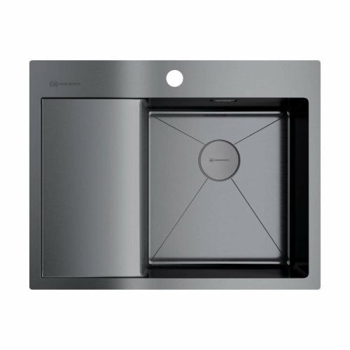 Кухонная мойка Omoikiri Akisame 4973098 65х50 цвет вороненая сталь поверхность полированная