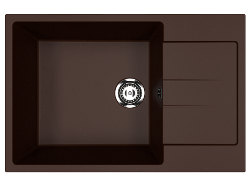 Кухонная мойка Ulgran Classic U-602-345 75х50 цвет коричневый